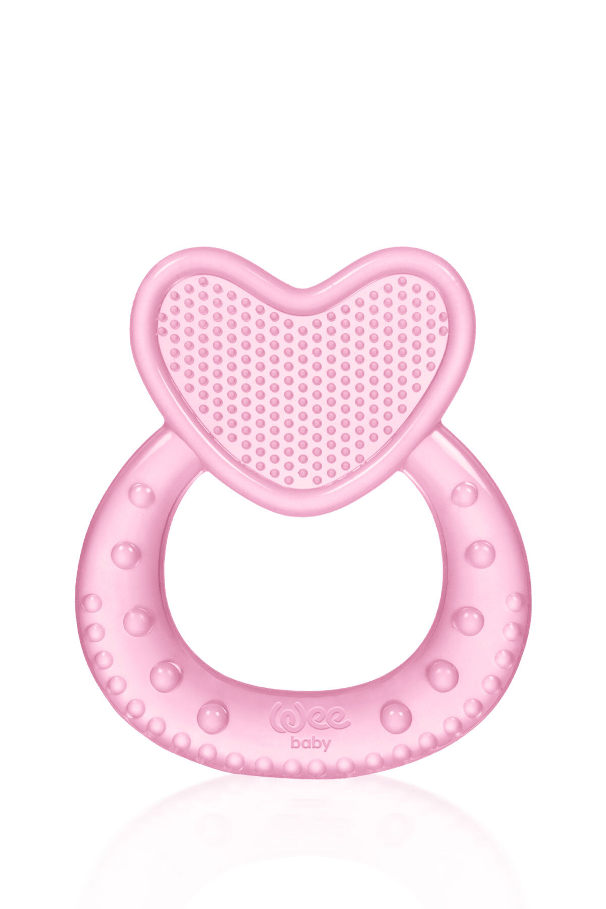 WEE BABY 912 Kalpli Silikon Diş Kaşıyıcı - Pembe WEE BABY 912 Kalpli Silikon Diş Kaşıyıcı - Pembe