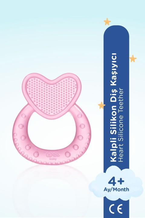 WEE BABY 912 Kalpli Silikon Diş Kaşıyıcı - Pembe