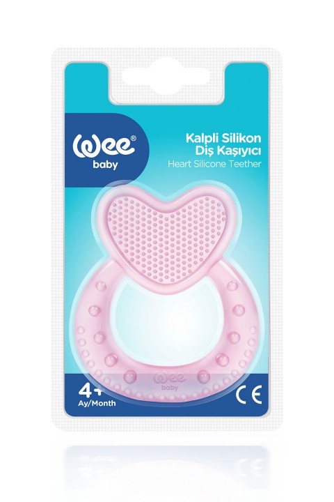 WEE BABY 912 Kalpli Silikon Diş Kaşıyıcı - Pembe
