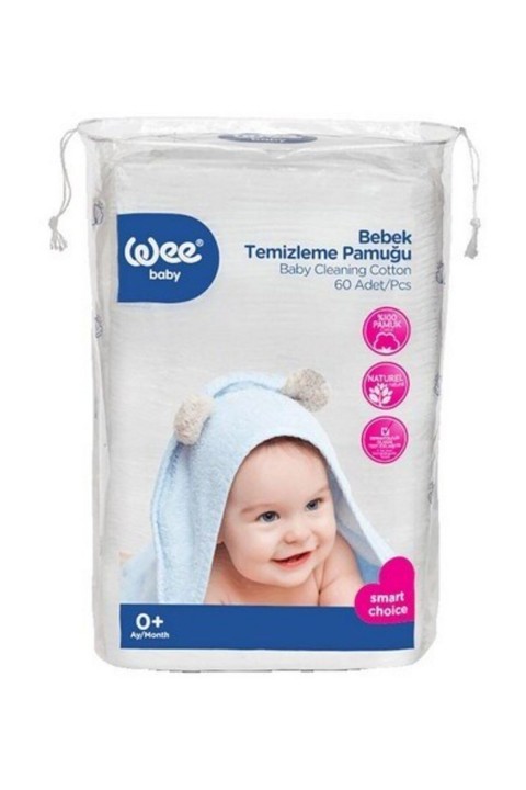 Wee Bebek Temizleme Pamuğu 60'lı