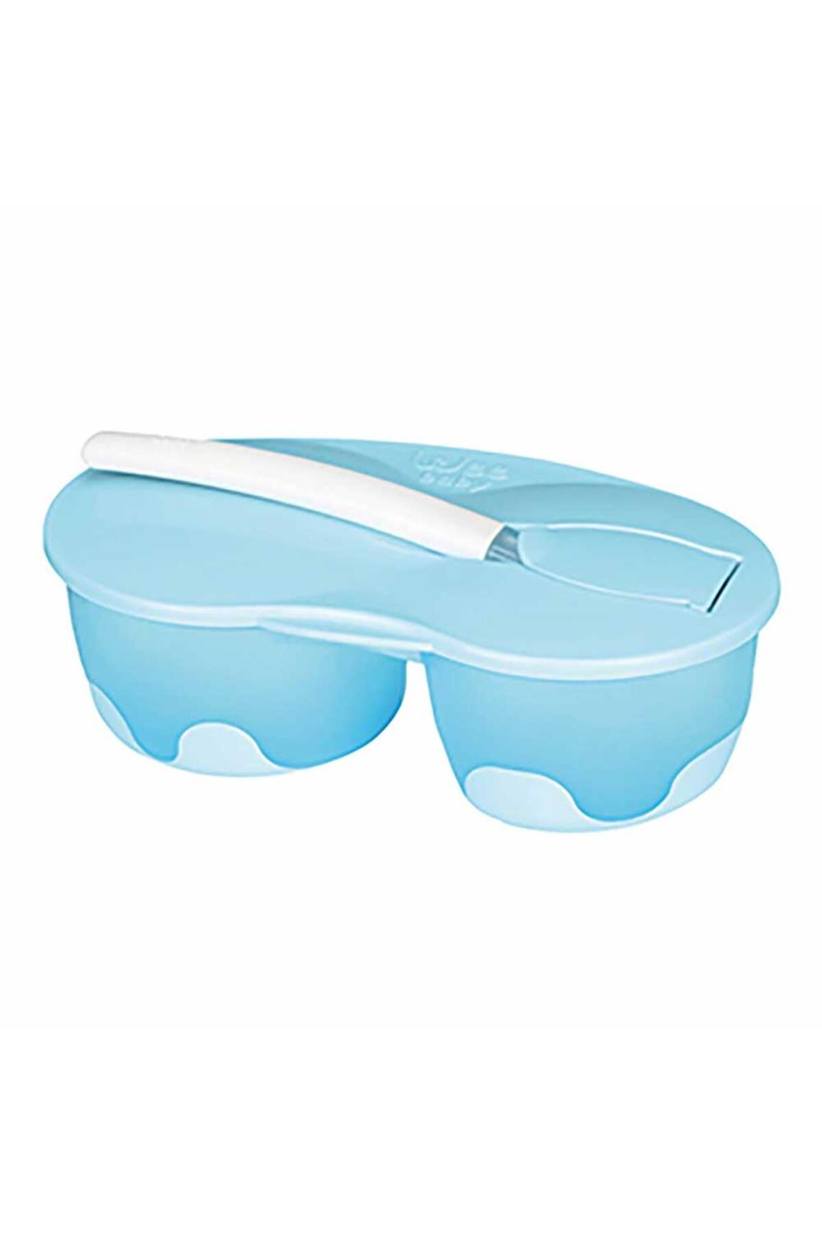 WEE BABY 886 2 Hazneli Mama Kabı Seti - Mavi